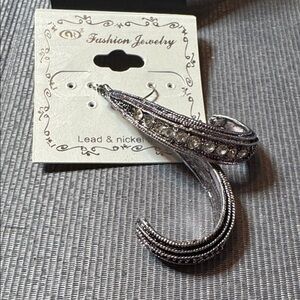 Fashion Jewelry Silver Crystal Earrings